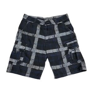 Carbon Cargo Shorts Black/Gray/Blue Men's Size 32‎